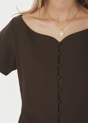 Tango structure bluse Mørkebrun Neo Noir 